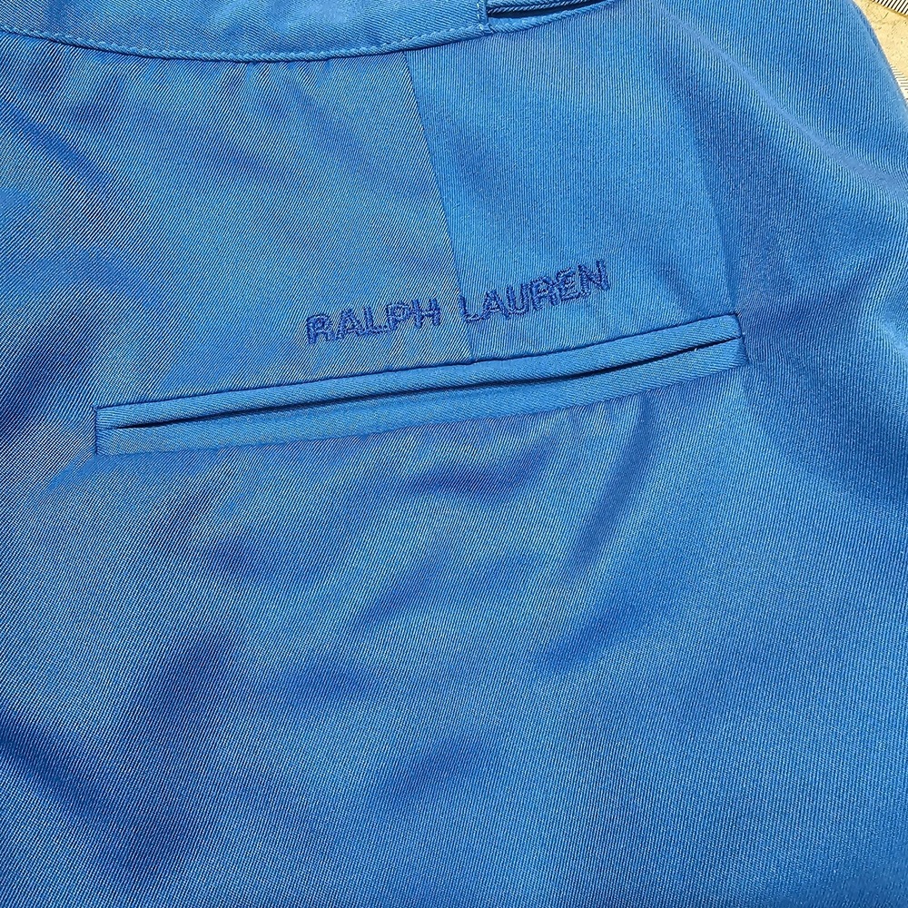 Polo Sport Ralph Lauren Pleated Trousers Womens 10 Blue Microfiber Cuffed READ - Picture 6 of 9